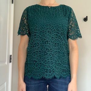 Teal Lace Top